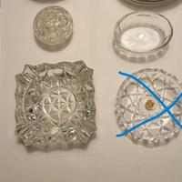 Lotto Vetro Vintage: Posacenere, Rana per fiori e