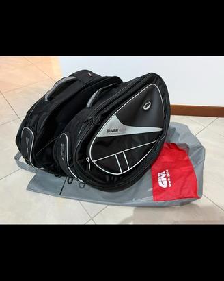 2 borse laterali moto Silver Bag
