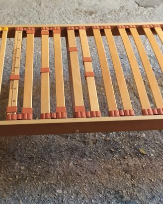 Rete singola interamente in legno con doghe