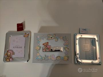 cornici e porta gioie per bimbo e bimba 