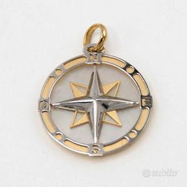 Ciondolo" rosa dei venti" oro 18kt E.1830