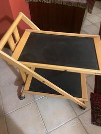 Carrello portavivande, richiudibile , in legno