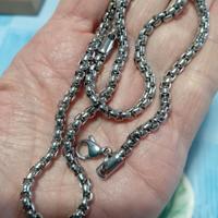 collana in acciaio e argento inox