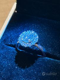 Anello solitario oro 18kt e diamante nat. 1,5ct