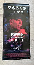 Locandina concerto Vasco Rossi autografata