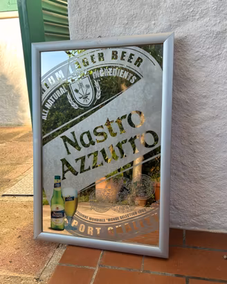Specchio pubblicitario birra Nastro Azzurro