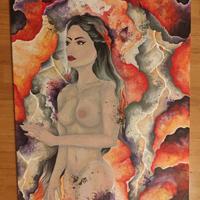 Quadro "Vestita di tempesta" 