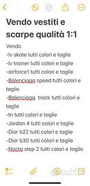 Scarpe tutti colori e taglie disponibili