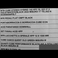 e-bike CUBE MTB stereo Hybrid 140 SL