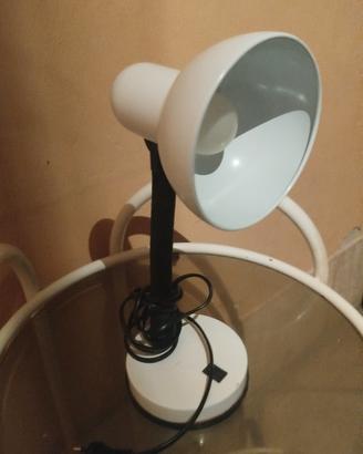 Lampada da scrivania flessibile bianca 