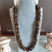 collana donna vintage occhi di tigre 