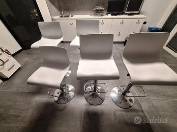 5 sgabelli design bianchi