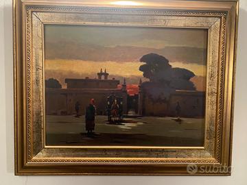 Quadri di Renato Natali : Tramonto e Pescatore