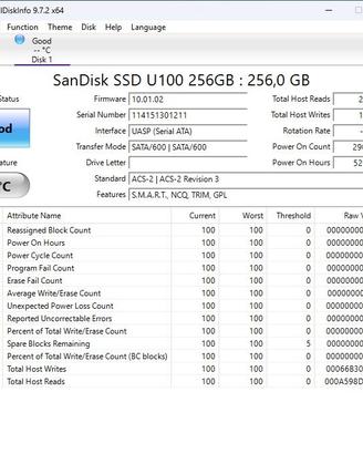 SSD Sandisk SDSA5JK-256G x ASUS Zenbook UX21 UX31