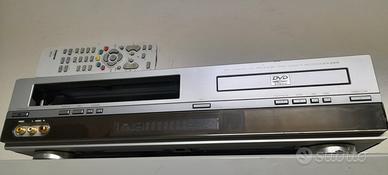 LETTORE VHS DVD DIVX CD MP3 COMBO 6 TESTINE HIFI+T