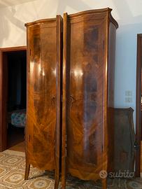 Armadio antico in radica di noce - Stile Luigi XV