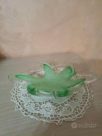 Vecchio centrotavola in vetro lavorato "Murano"