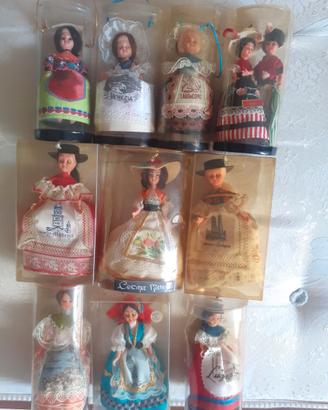 Bambole vintage Souvenir dei paesi con scatola