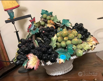 RARITA':CAPODIMONTEmaxiCENTROTAVOLAuvaXIXsecolo