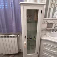 Vetrinetta bagno legno bianco