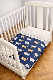 Lettino +materasso+ parure piumino e paracolpi