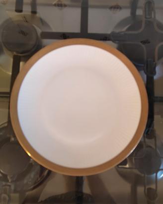 24 Piatti in Porcellana Bavarese con Bordo Oro 