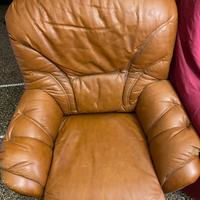 Poltrona pelle marrone