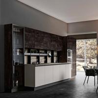Cucina Grigio seta, Legno bruciato