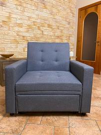 Poltrona letto con schienale regolabile