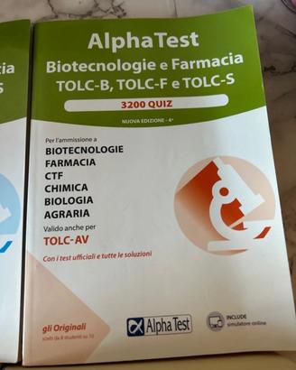 alpha test biotecnologie e farmacia