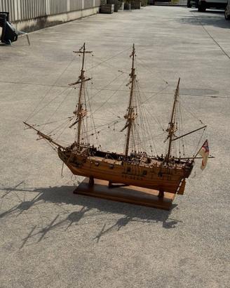 Modellino nave a vela in legno – artigianale, da c