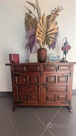 Mobile credenza in legno massello stile rustico
