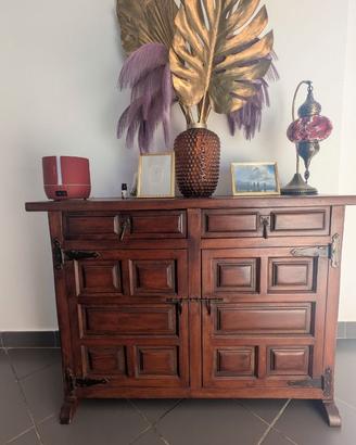 Mobile credenza in legno massello stile rustico