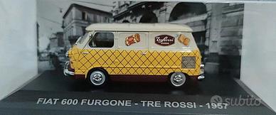 FIAT 600 FURGONE VAN TRE ROSSI 1957