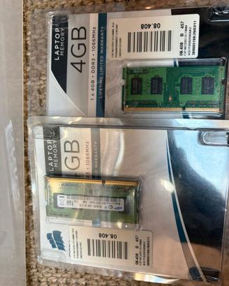 n.2 banchi ram da 1GB per apple DDR3 a 1066MHz