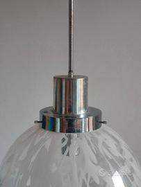 Lampadario in vetro anni '70