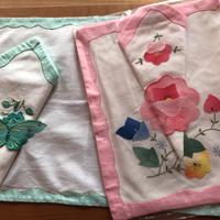 2 tovagliette vintage da colazione, fine anni '60