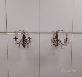 Applique in cristallo a goccia antiche parete 2