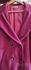 cappotto lana fucsia