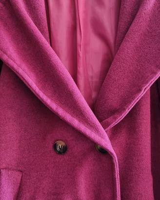 cappotto lana fucsia
