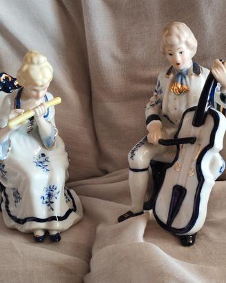 Coppia statuine porcellana/ceramica