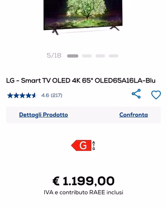 Smart TV LG OLED 65" OLED65A16LA