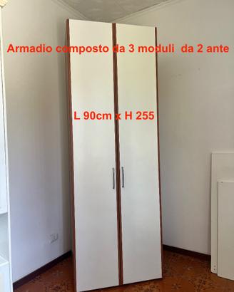 Armadio 3 moduli a 2 ante