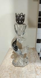 Scultura vetro di Murano e decori bagnati Argento