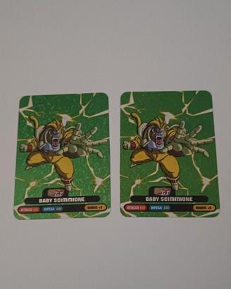 due lamincard Dragon Ball GT numero 262 baby scimm