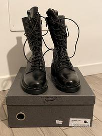 Stivali stringati di pelle donna Tosca Blu