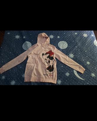 Felpa Rosa Minnie e Topolino 