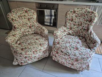 Coppia poltroncine vintage shabby chic