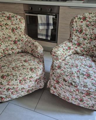 Coppia poltroncine vintage shabby chic