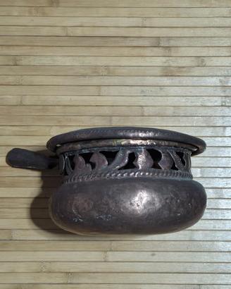 Antico Scaldaletto / Braciere in Rame Artigianale